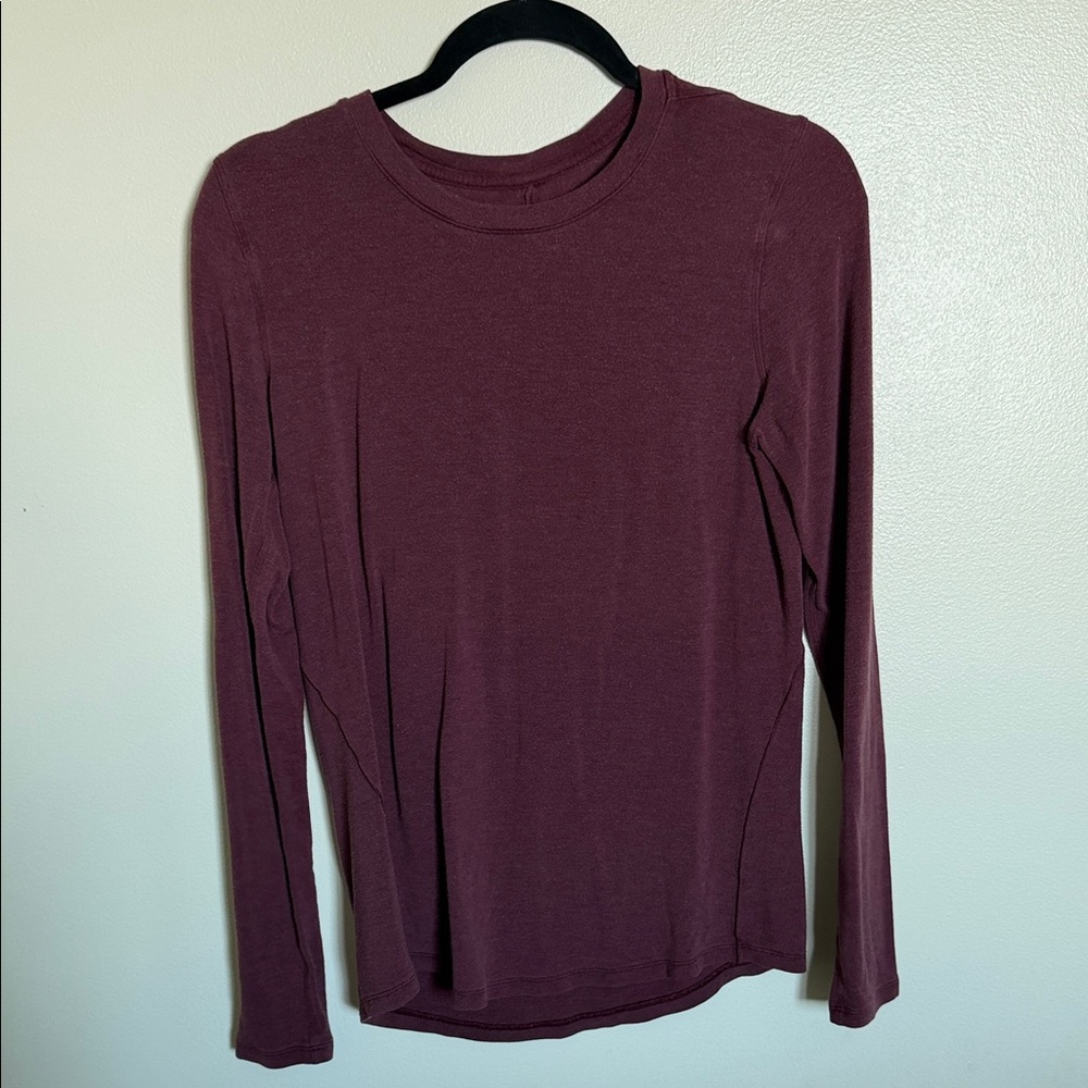 lululemon athletica Burgundy Long Sleeve Tee
